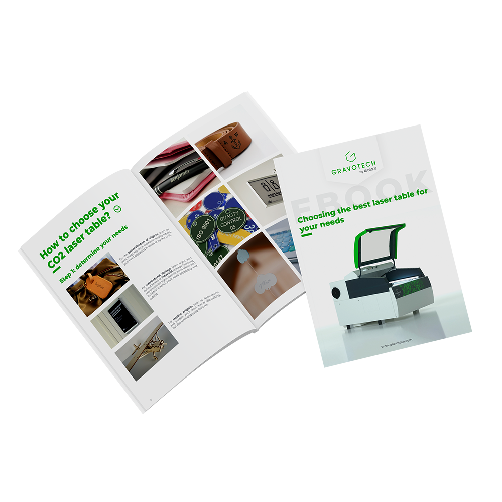 Mockup of Gravotech's eBook : Laser table 2